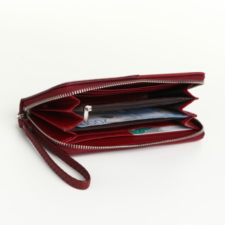 Women's wallet with lightning, burgundy color-3