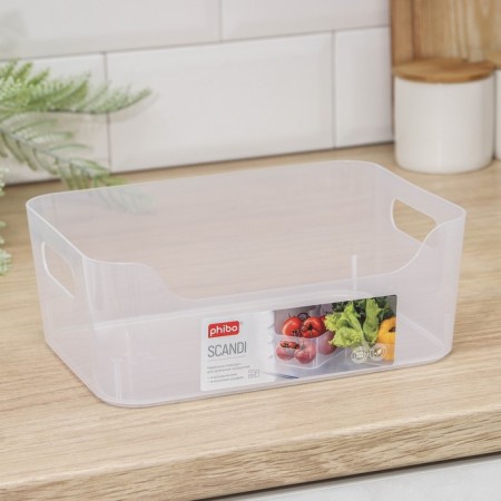 SCANDI storage basket, 3.1 l, 24 × 17 × 9 cm, transparent color-1