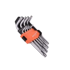 A set of keys to imbusal Harden 540601, Torx, CRV, 9 pcs.