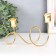 Summary Metal for 2 candles "Unity" d-2-2.3 cm gold 15x7x10 cm