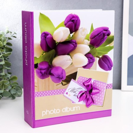 Photo album for 200 photos "purple bouquet"