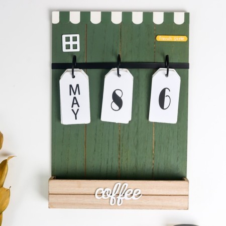 Panel wall with a shelf and a “window” calendar 34x24x4.5 cm