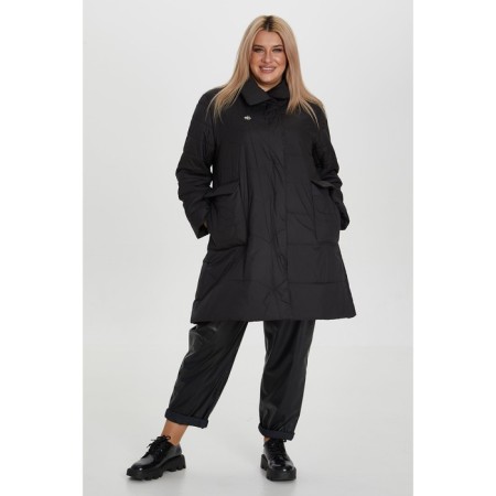 Female coat, size 60, black color-1