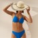 Swimsuit female separate minku color blue, size 48