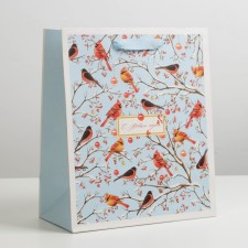 Laminated vertical “Frosty Morning”, Ml 23 x 27 x 11.5 cm, New Year