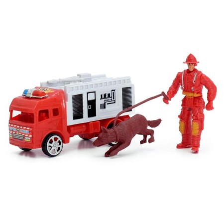 The inertial car "Firefight", with a firefighter and a dog, mix-5