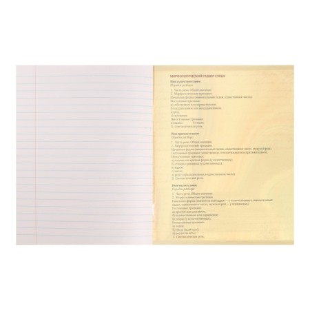 Subject subject calligrata "light marble", 48 sheets in the line of Russian, with reference material, cover coated cardboard, Uf-lak, OFSET block-4
