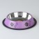 A bowl with a non -slip base color with a print, 475 ml, purple