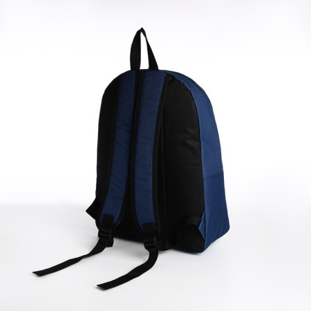 Youth backpack from lightning textiles, external pocket, blue color-3