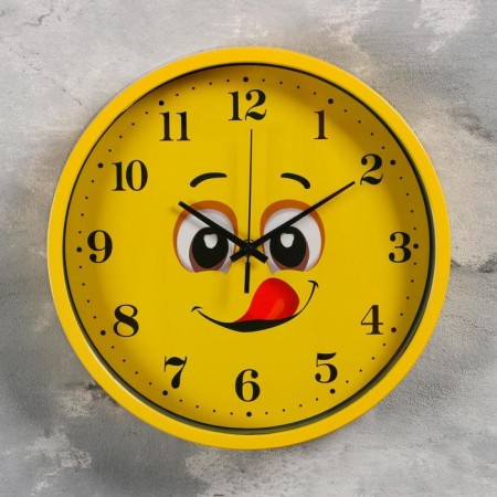 Children's wall clock "Smile", smooth move, D-30 cm