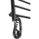 Electric towel Domoterm 109-6, 500x800 mm, left, black matte