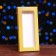 Gift box for tiles of chocolate, with a window, gold, 17 x 8 x 1.4 cm