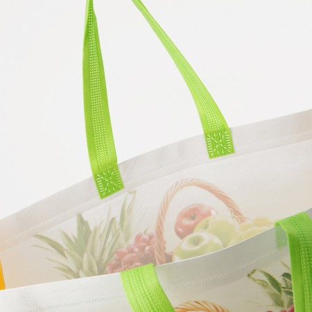 Household bag without fastening, 12 l, green color/multi -colored-2