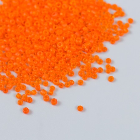 Beads "Astra" 11/0, 20 g (M9V T.Orange/Transparent matte)