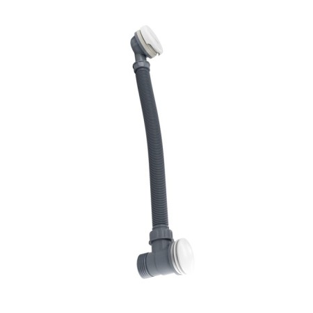 Siphon for the bathtub Wasserkraft A158, 1 1/2 ", overflow, click/clack, brass/PVC, white