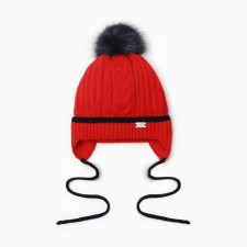 Children's hat, red color, size 44-46