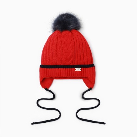Children's hat, red color, size 44-46
