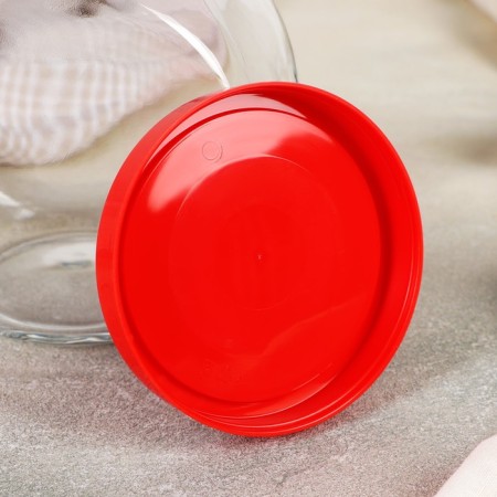 Bank for bulk products Bella, 1.5 l, with a red cover-2