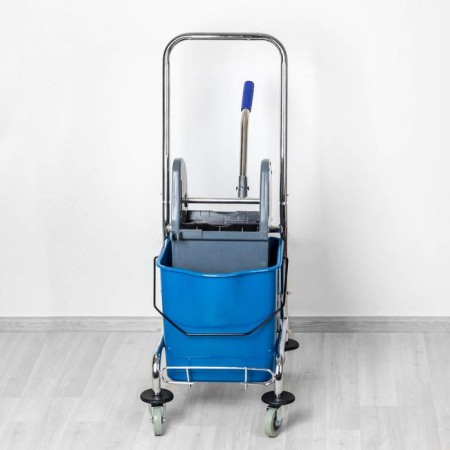 Simultaneous cleaning trim with spin and net, 23 l, chrome frame-8