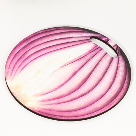 Board cutting and serving round kitchen "onions in context", 25.5 cm-2