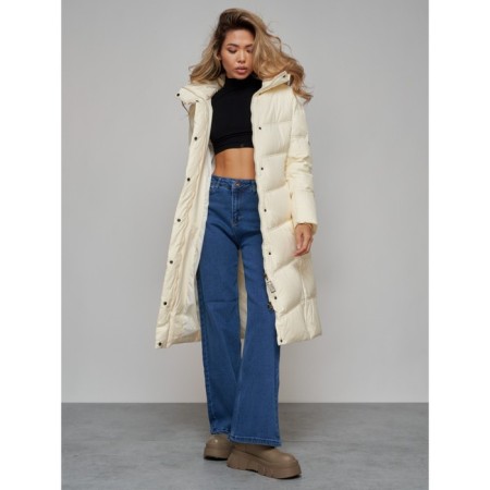 Coat insulated winter female, size 42, light-beige color-13