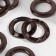 Curtains, d = 4/6.5 cm, 10 pcs, brown color