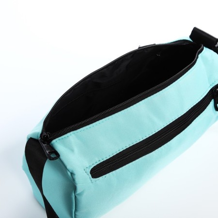 Youth bag with zipper, turquoise color-5