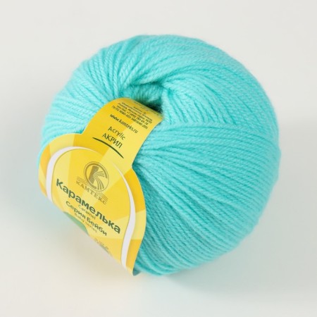 Yarn "caramel" 100% acrylic 175m/50g (023 St. Biryuzovaya)-1