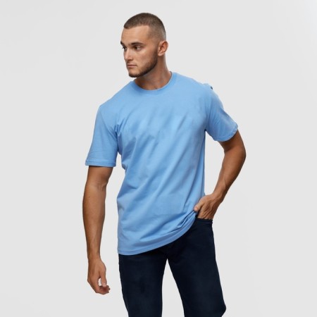 T -shirt male, blue color/print mix, size S-1