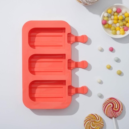 Ice Cream "Eskimo Maxi", silicone, 19.5 × 14.5 × 2.5 cm, 3 cells (8.2 × 4.6 cm), Mix color
