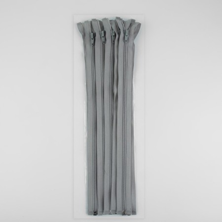Lightning "Spiral", No. 5, detachable, castle machine, 40 cm, light-gray color-2
