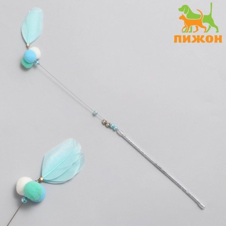 Teaser "delicate clap" with feathers and bells, 60 cm