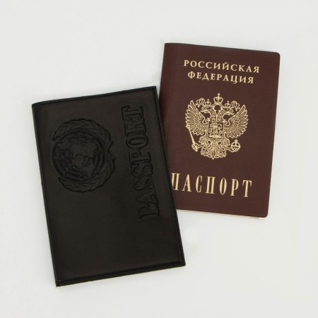 Cover for passport, black color-3