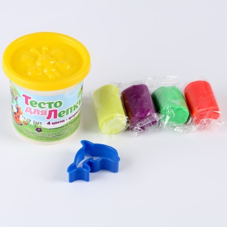 Bank sculpting dough 4 colors in 25 g + molder mold-6
