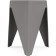 Stool Korner plastic, gray 36x42x46 cm