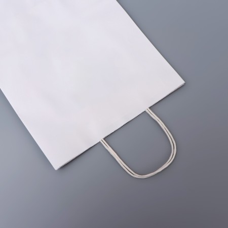White package without print, round handle, 26 x 12 x 33 cm, 120 g-1