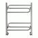 Water towel Terminus "Jupiter" P6, 500x600 mm, lower connection, chrome