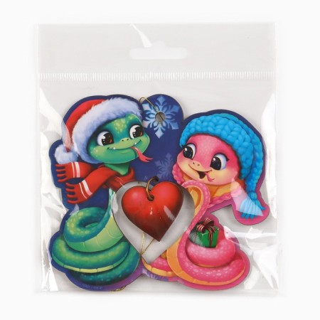Christmas tree toy New Year's "heart", for the New Year, 8.8 x 9.8 cm-4