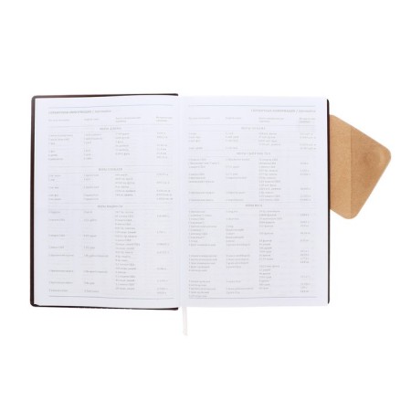Diary 205x150 mm 168 sheets, leatherette, unit 70 g/m2, liesse, magnetic refuge, brown-9