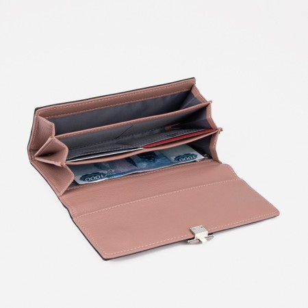 Women's wallet on magnets, pink color-3