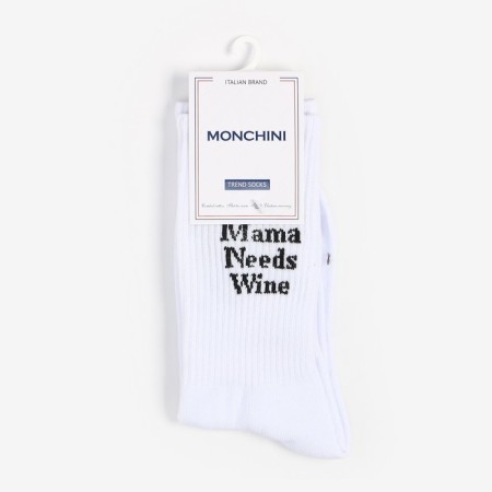 Women's socks, white color/wine, size 38-40-4