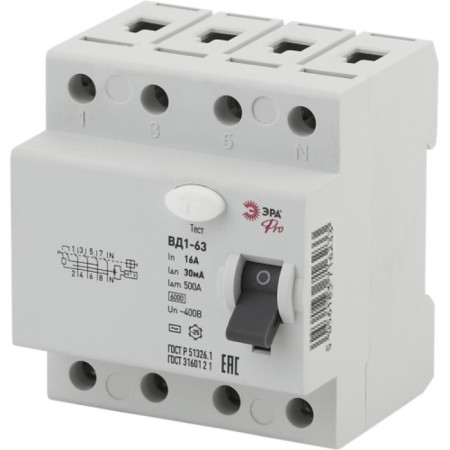 Protective shutdown device Era Pro No-902-43 VD1-63 4P 16A 30m