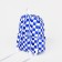 Youth backpack from textiles, 4 pockets, white/blue color