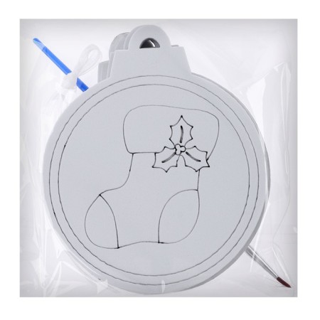 Christmas tree decoration for painting "toe" 4 pcs., Brush-4