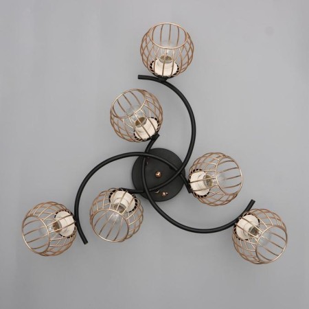 Chandelier 73170/6 E27 40W Black-gold 60x60x26 cm Bayerlux-4