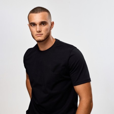T -shirt male, black color/print mix, size 2xl-1