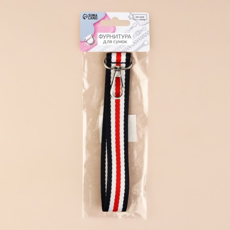 Handle-toe for bags, slings, 20 × 2.5 cm, blue/white/red color-5