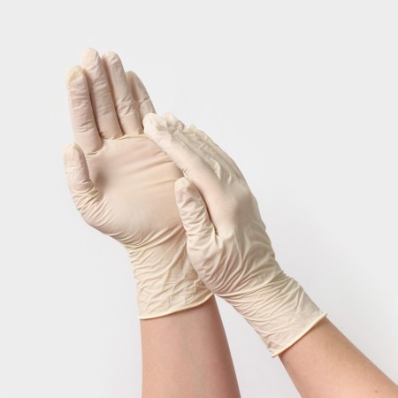 Latex gloves observant non -puddered, textured, n/st, size S-2