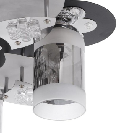 Chandelier with PDU 51007/5 5x40W E27+1x20W G5.3 Chrome/Black LED 50x50x21 cm-6