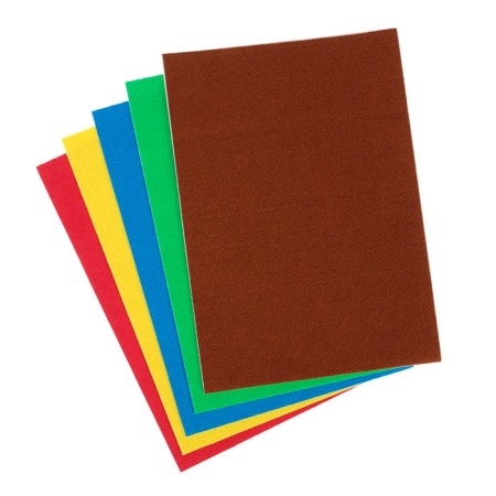Fetr color -colored self -adhesive A4 Devente. "Bright colors" 5 colors, 5 sheets, thickness 1 mm-1